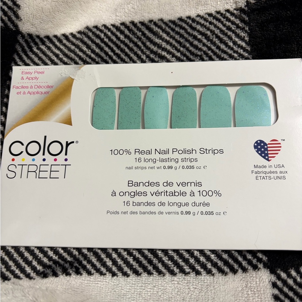 Color Street Mint Green Nail Polish Strips TRANQUIL WATERS